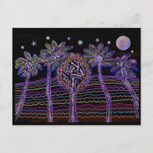 Neon Electric Nights Postcard
