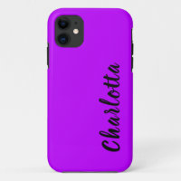 Neon Electric Purple Solid Colour | Personalise