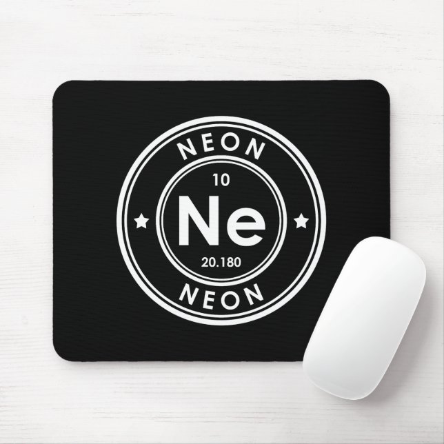Neon Element Black Mouse Pad (With Mouse)