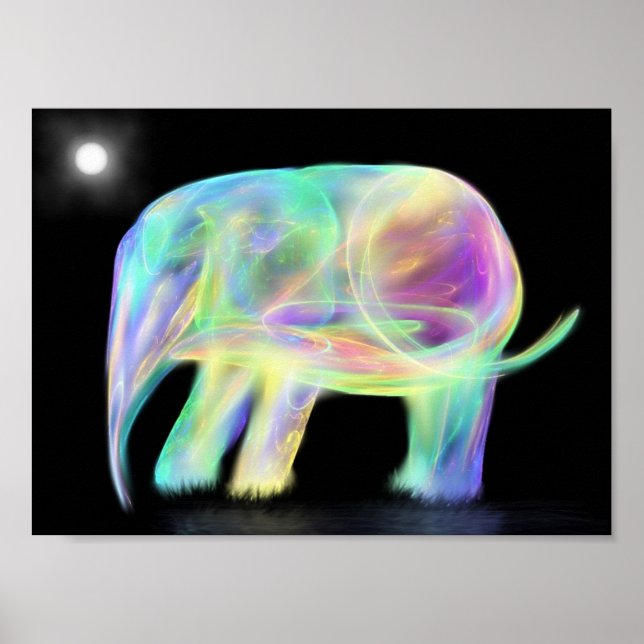 Neon Elephant Print (Front)