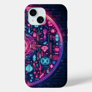 Neon Enigma iPhone 15 Case