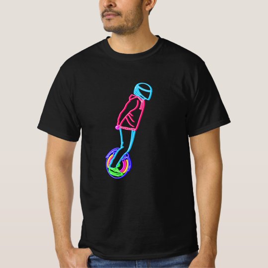 Neon EUC Electric Unicycle Full Tilt TShirt Zazzle.co.uk