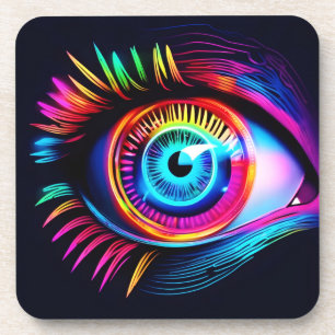 Neon Eye Dream Coaster
