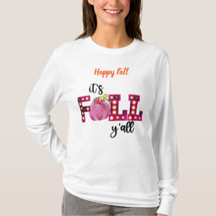 Neon Fall Autumn Customise Text T-Shirt