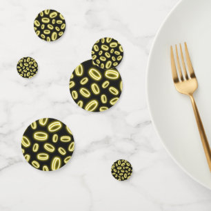 Neon Falling Gold Confetti