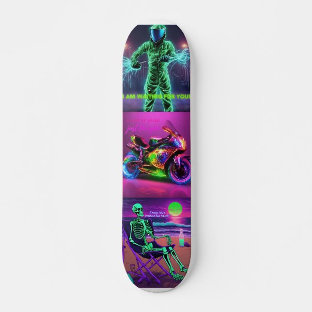 Neon fantasy skateboard (Front)