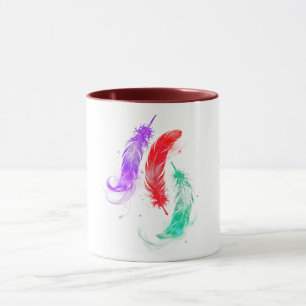Neon Feather Glow Coffee Mug