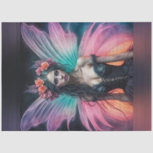 Neon Festival Summer Fairy Decoupage Paper