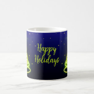 Neon Festive Trees Mug