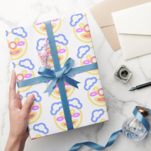 Neon Figure Wrapping Paper