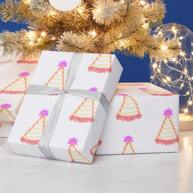 Neon Figure Wrapping Paper (Holidays)