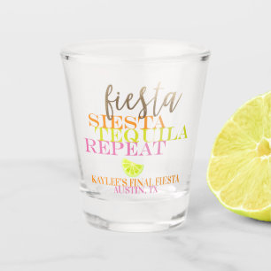 Neon Final Fiesta Bachelorette Party Shot Glass
