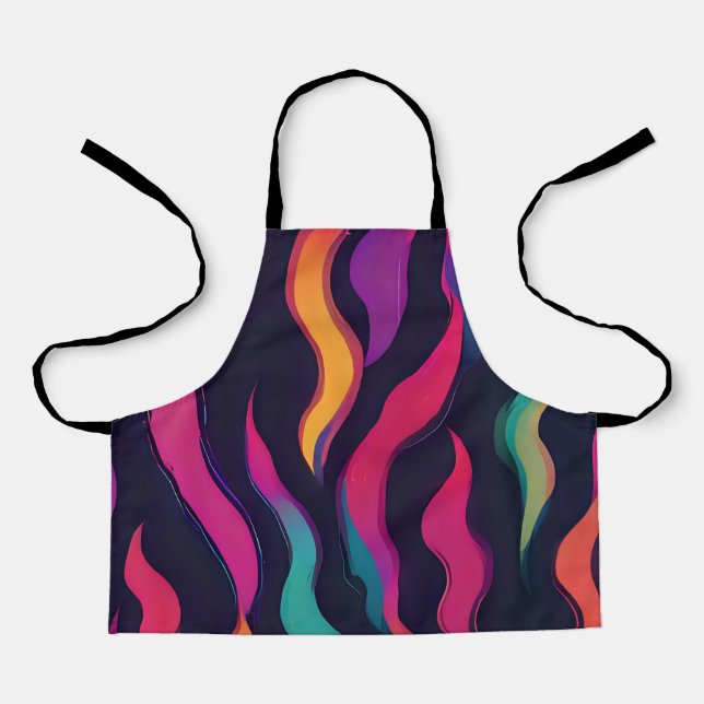 Neon Fire Flame Apron (Front)