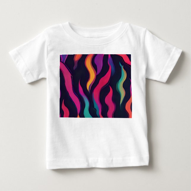 Neon Fire Flame Baby T-Shirt (Front)