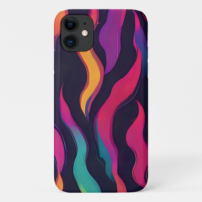 Neon Fire Flame Case-Mate iPhone Case (Back)