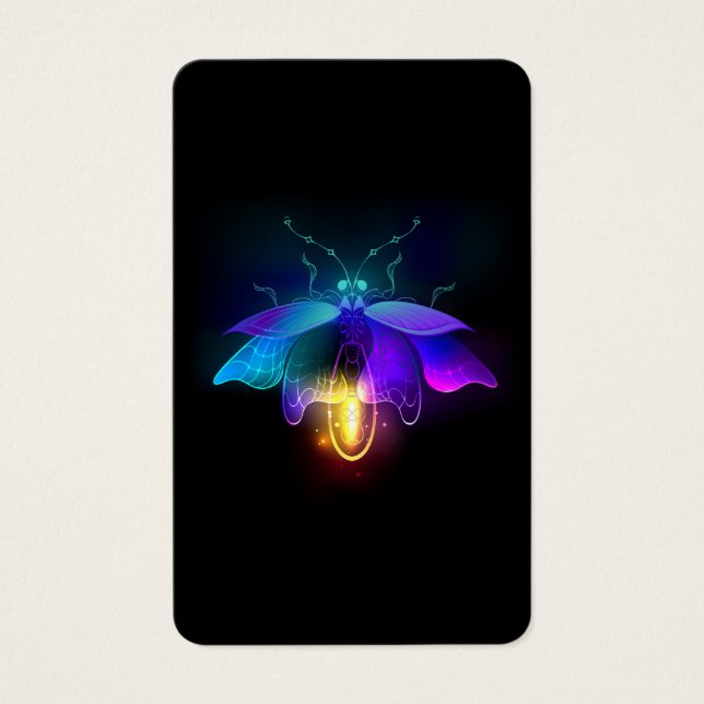 Neon Firefly on black (Front)