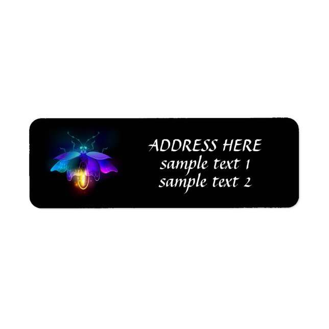 Neon Firefly on black (Front)