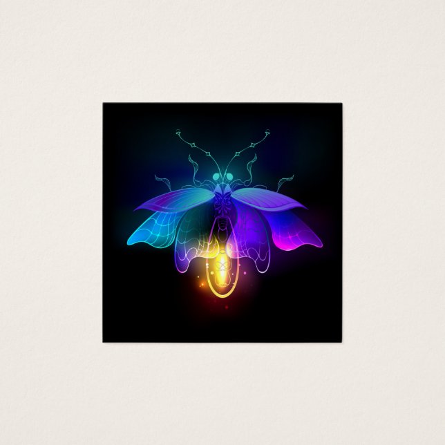 Neon Firefly on black (Front)