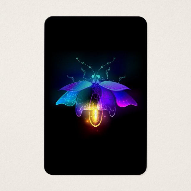 Neon Firefly on black (Front)