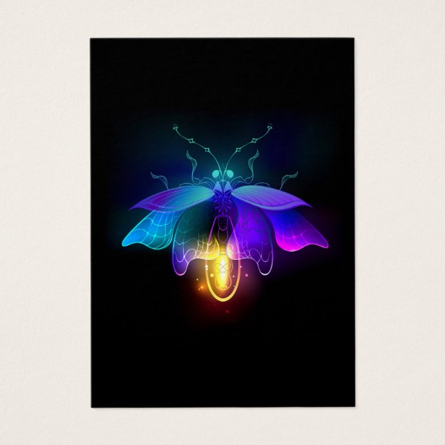 Neon Firefly on black (Front)