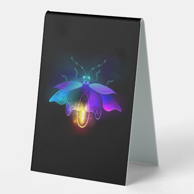 Neon Firefly on black (Front)