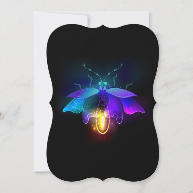 Neon Firefly on black (Front)