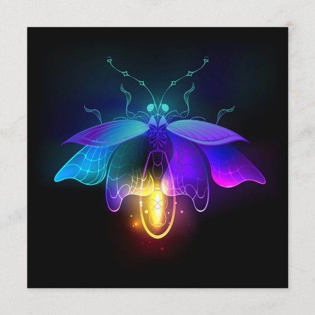 Neon Firefly on black Advice Card (Front)