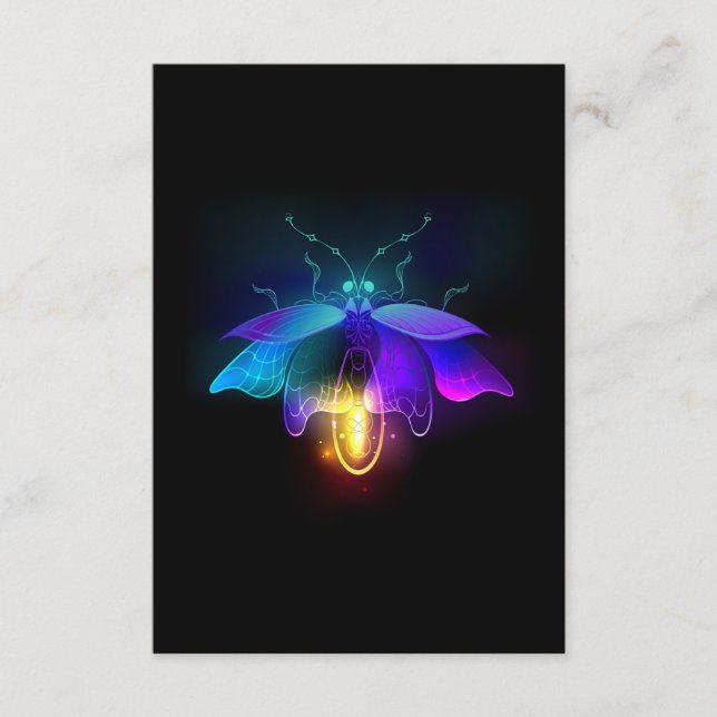 Neon Firefly on black Advice Card (Front)