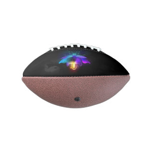 Neon Firefly on black American Football