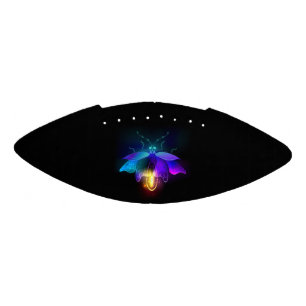 Neon Firefly on black American Football
