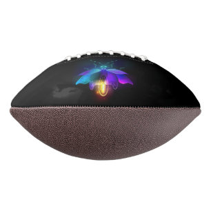 Neon Firefly on black American Football
