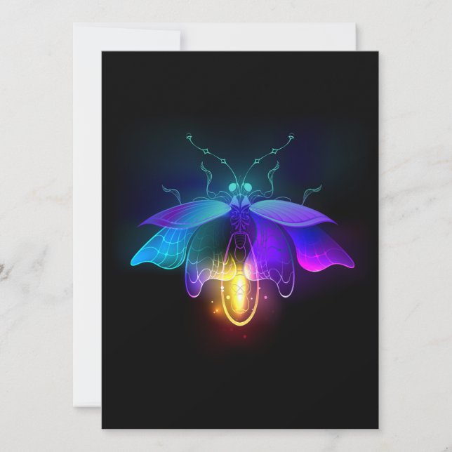 Neon Firefly on black Announcement (Front)