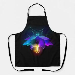 Neon Firefly on black Apron