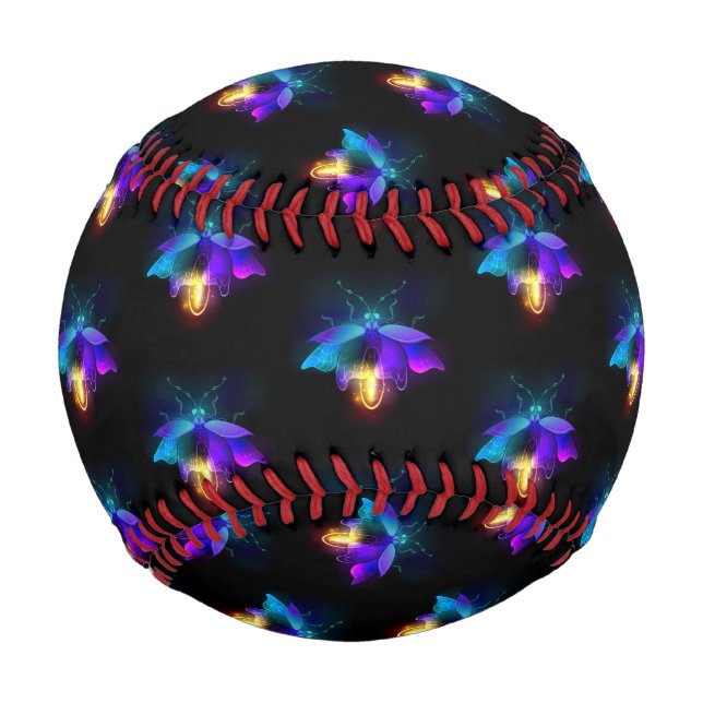 Neon Firefly on black Baseball (Front)