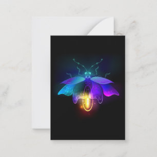 Neon Firefly on black Card