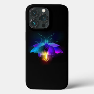 Neon Firefly on black iPhone 13 Pro Case