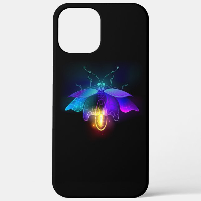 Neon Firefly on black Case-Mate iPhone Case (Back)
