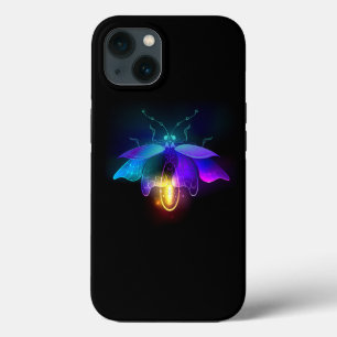 Neon Firefly on black iPhone 13 Case