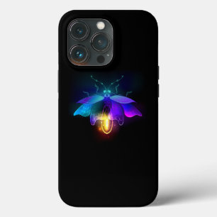 Neon Firefly on black iPhone 13 Pro Case