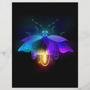 Neon Firefly on black Custom Letterhead