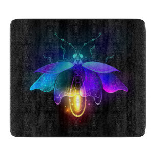 Neon Firefly on black Cutting Board