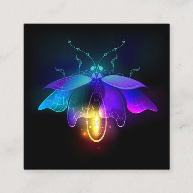 Neon Firefly on black Discount Card (Front)