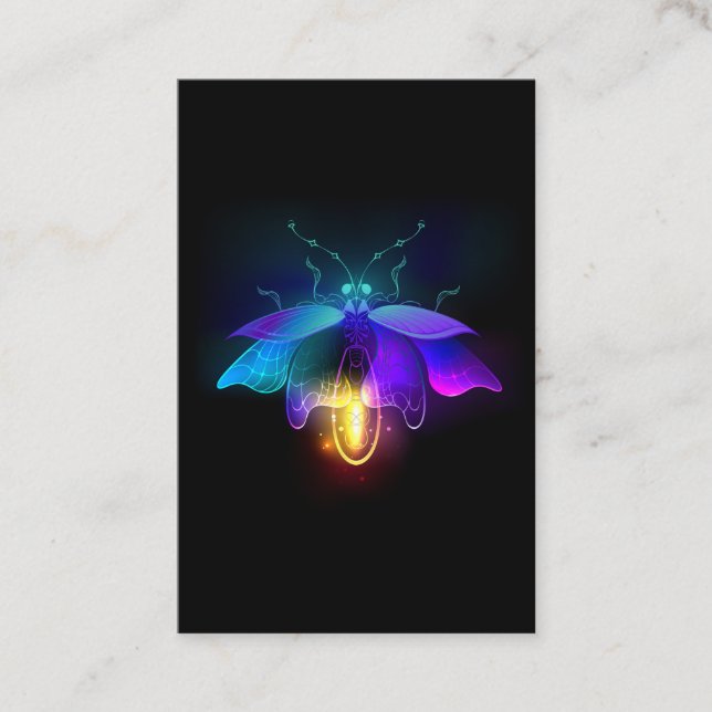 Neon Firefly on black Discount Card (Front)