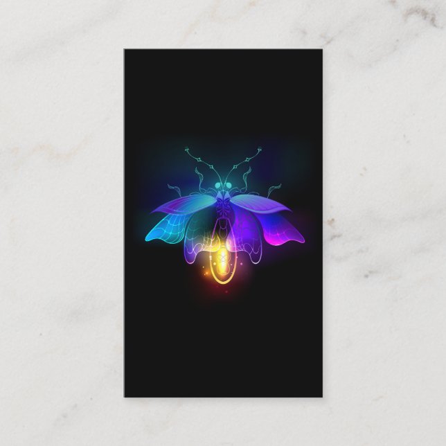 Neon Firefly on black Discount Card (Front)