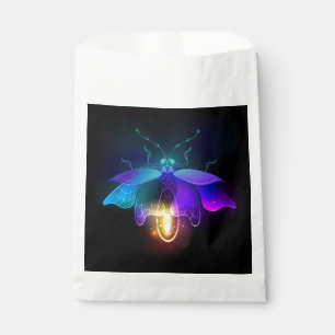 Neon Firefly on black Favour Bags