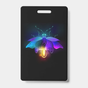 Neon Firefly on black ID Badge