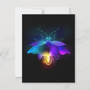 Neon Firefly on black Invitation