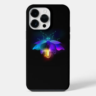 Neon Firefly on black iPhone 14 Pro Max Case