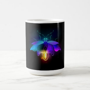 Neon Firefly on black Magic Mug