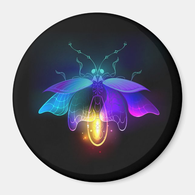 Neon Firefly on black Magnet (Front)